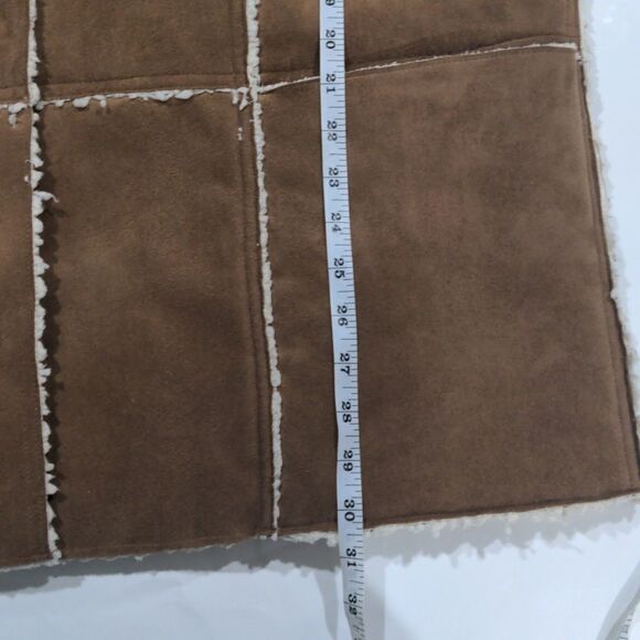 Chico's Jacket Women's S/M Tan Faux Suede Sherpa Logan Jacket 0/1 - Picture 11 of 12